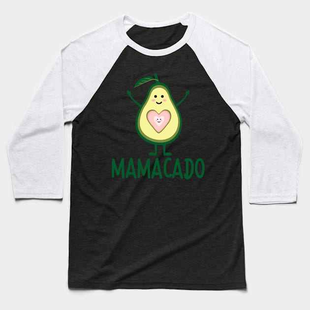 Mamacado Avocado Mom Expectant Mother Baseball T-Shirt by Print-Dinner